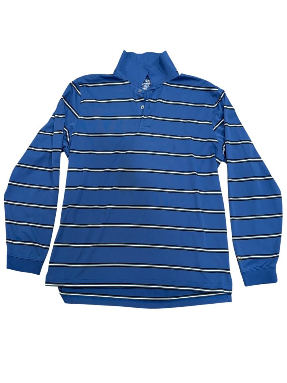 IZOD XFG Golf Men's Long Sleeve Polo - Blue Stripe